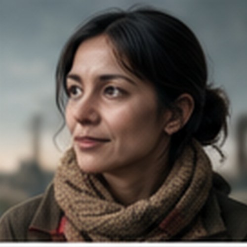 AI-generated fictional portrait of Asha Malik